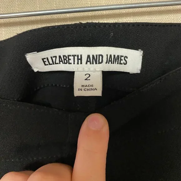 EUC Elizabeth & James Eddine Black High-Waist Skinny Zip-cuff Ponte Pants Size 2 - Picture 7 of 9